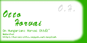 otto horvai business card